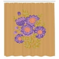 thumbnail image 3 of Ambesonne Aster Shower Curtain, Bouquet of Fall Blossom, 69"Wx75"L, Blue Violet Pale Brown, 3 of 3