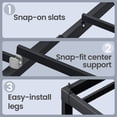 thumbnail image 6 of Ledrem Heavy Duty Queen Bed Frame, 16 Inch High, No Box Spring Needed, 1100 lb Capacity, Under-Bed Storage, Easy Assembly and Noise Free, 6 of 9