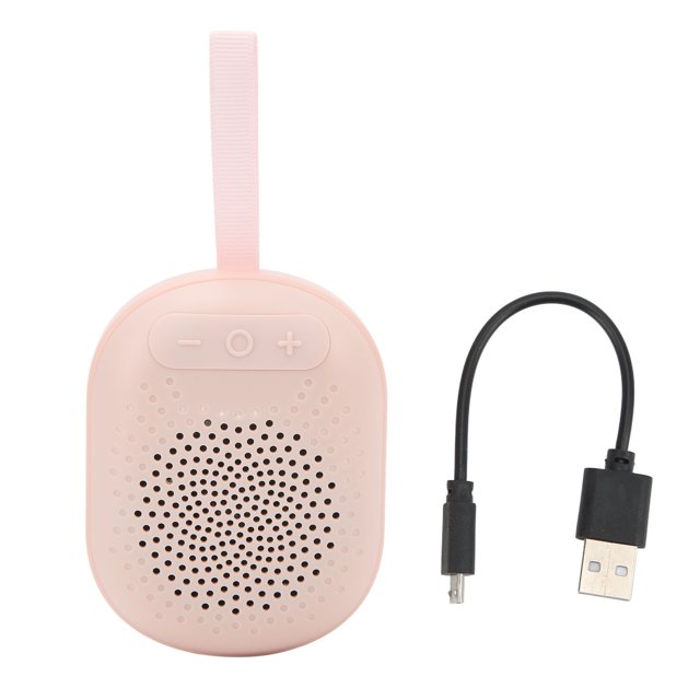Altavoz inalámbrico portátil 2 métodos de conexión IPX4 impermeable RGB pequeño altavoz inalámbrico con cordón para viajes de camping rosa