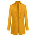 thumbnail image 2 of (clearance)IDALL Light Jackets for Wome Jackets for Women Artificial Wool Coat Trench Jacket Warm Soft Coat Long Overcoat Button Solid Coat Winter Jackets Plus Size Outerwear Yellow 2xl, 2 of 5