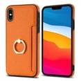thumbnail image 6 of Nalacover for iPhone X / XS Wallet with Card Holder Slot, 360°Rotation Ring Holder Kickstand Cover for Men Women Protective Premium PU Leather Shockproof Cover For iPhone X / XS, Orange, 6 of 9