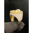 thumbnail image 3 of Pave 3.95 Cts Round Brilliant Cut Diamonds Men's Iced Out Jesus Ring In Hallmark 14K Yellow Gold, 3 of 13