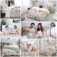 thumbnail image 6 of Coral Pink Grey Coastal Bedding 3 Piece Duvet Cover Set Twin Size, Summer Beach Starfish Coral Nautical Rustic Soft Microfiber Comforter Cover with Zipper Closure & Pillowcases, Quilt Cover, 6 of 9