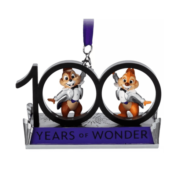 Disney 100 Years of Wonder Chip n' Dale Christmas Tree Ornament New with Tag