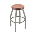 thumbnail image 2 of XL 802 Misha 30" Swivel Bar Stool with Anodized Nickel Finish and Dark Cherry Oak Seat, 2 of 2