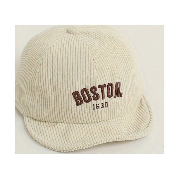 1 gorra de béisbol informal ajustable de pana versátil Retro para niños con bordado de letras para actividades al aire libre 52cm/20,47 pulgadas 2-5 años