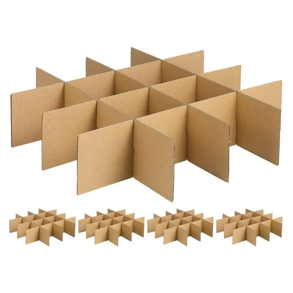 HLONK 5 Pack Shipping Box Divider Cardboard Packaging Box For Glassware Moving Box With Divider Boxes And Moving Supplies