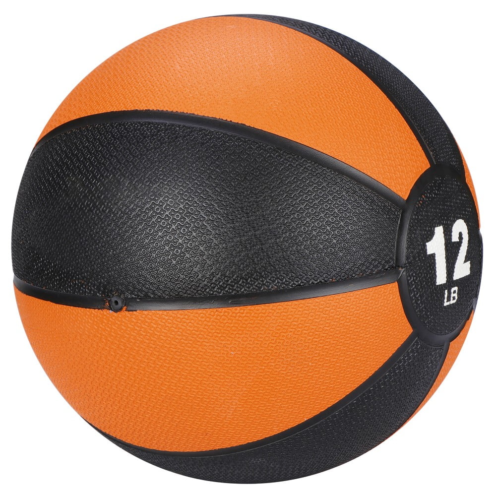SONGMY 12lbs Weighted Easy Grip Medicine Ball, Pro Workout Body Balance Sport Equipment, Exercise Medicine Ball for Fitness