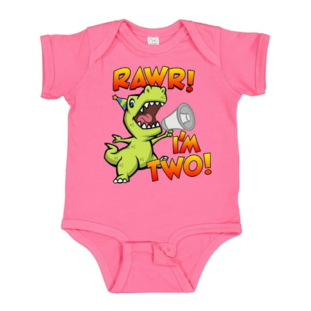 

Inktastic Rawr I m Two Dinosaur Gift Baby Boy or Baby Girl Bodysuit