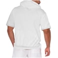 thumbnail image 4 of SwiftWear Short Sleeve Hoodie for Men Kangaroo Pocket Hooded T Shirts Casual Solid Athleisure Tee Tops XXXL, 4 of 7
