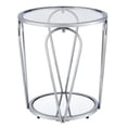 thumbnail image 2 of Furniture of America Miffa Contemporary Metal 1-Shelf End Table in Chrome, 2 of 8