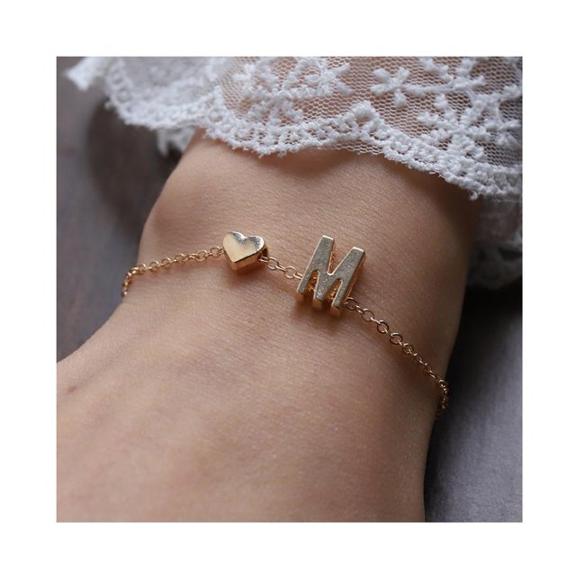 Ruifaya Pulsera 26 Pulseras con Letras Iniciales en Inglés para Enamorados Mujeres Hombres Personalizadas β