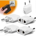 thumbnail image 1 of European Plug Adapter, Europe Power Plug Adapters, Travel Power Plug Universal Power Outlet Wall Plug Converter Input Europe/asia Plug (5 Pcs, Whi, 1 of 5