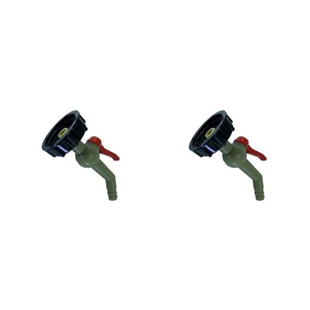 Riwesomey Grifos de drenaje de caño de contenedor IBC, accesorios de conector de grifo de agua extraíble para jardín, piezas de repuesto de 45 ° 20mm 45° 20mm 2piezas