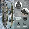 thumbnail image 5 of SereneLife 2 Person Inflatable Kayak Double Kayak W/ Aluminum Paddles, Repair Kit Lightweight, Camo, 5 of 7