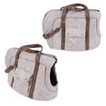 thumbnail image 2 of Small Pet Carrier for Small Dogs and Cats - Washable Semi-Open Pet Travel Tote Bag - Adjustable Strap Pet Carrier for Cat Travel Bag - 9.8 x 15.7 x 13 Inch - Beige-Brown, 2 of 7