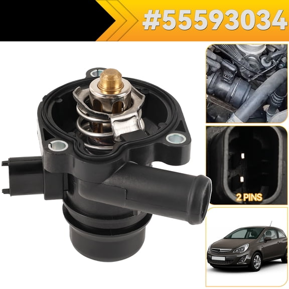 OEMASSIVE Coolant Thermostat Assembly w/Sensor for Chevy Cruze 11-15 Sonic Trax 13-21 1.4L