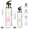 thumbnail image 2 of Yayeee 33oz Insulated Water Bottle Double Wall Stainless Steel with Flip Straw Lid, Colorful Gummy Bears Pattern, 2 of 7