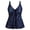 Dark Blue, variant on Women Plus Size Swimsuit Female Flowy Tankini Top With Printed Plus Size Swimsuit Hot Pink XXL