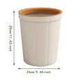 thumbnail image 3 of Leather Pattern Garbage Can Large Capacity Waste For Home Office Kitchen And Bathroom, 3 of 4