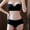 Black, variant on Tbopshirt Bras for Women,Strapless Underwear Women's Non-slip Gathering Summer Collection Pair Breast Anti-sagging Small Chest Traceless No Underwire Front Buckle Bra Set