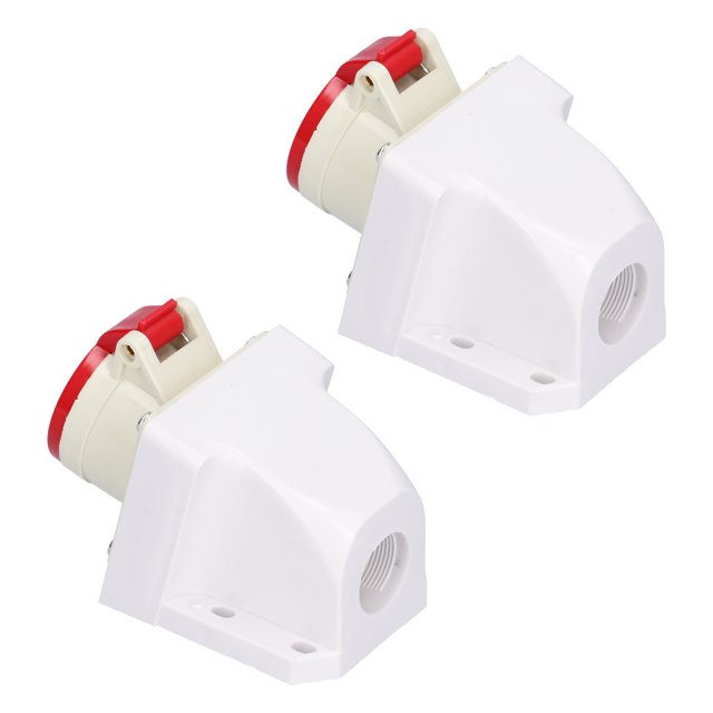 Conector de alimentación de aviación fijo trifásico, conector Industrial de 4 pines, 380V415V, 16A, 3P+E, IP44, 2 uds.