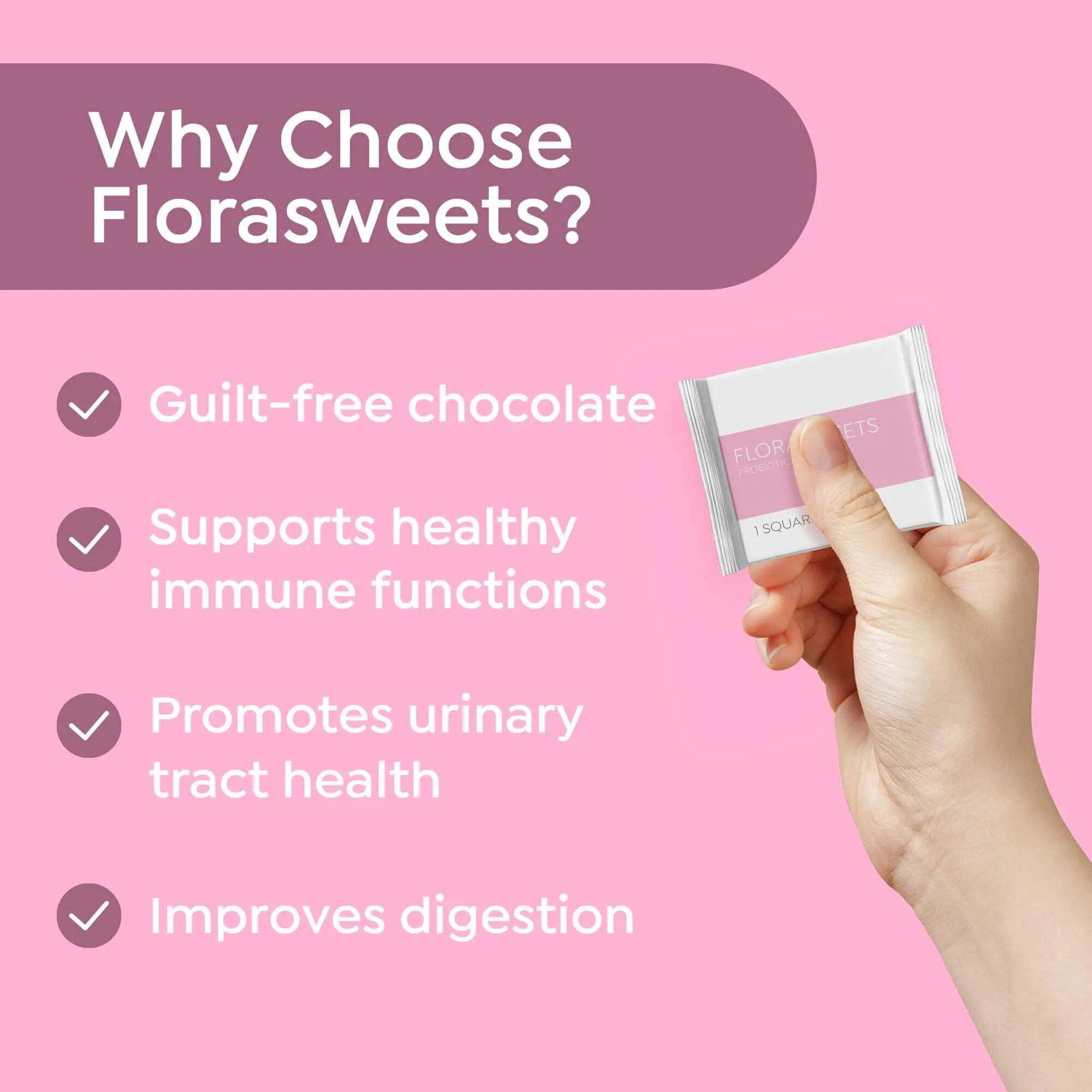 Florasweets Probiotic Chocolate 5 Billion CFU - Revival Point - 3 Bags - Gut Health