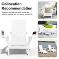 thumbnail image 4 of JUSTLET Outdoor Patio Chair, HDPE Folding Adirondack Chair Set of 2, White, 4 of 9