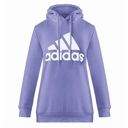 Adidas Women's Big Logo Hoodie (Purple, XS)