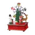 thumbnail image 2 of Christmas Music Box Decoration Accessories Rotating Collectible Desktop Ornament rotating snowflakes, 2 of 9