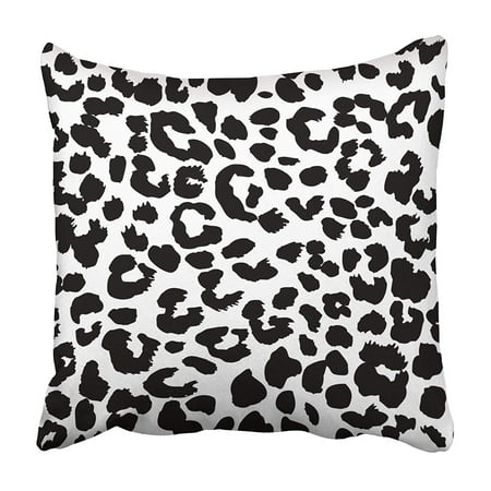 ARHOME Pink Leopard Animal Pattern Design Black Cheetah Skin Abstract White Africa Brawn Pillowcase 16x16 inch
