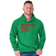 thumbnail image 3 of Xmas Bearded and Jolly Hashtag Santa Men's Big & Tall Graphic Hoodie Brisco Brands 3X, 3 of 3