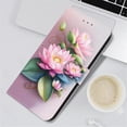 thumbnail image 7 of Leather For Google Pixel 10a 6.3-inch Wallet Case Crystal Material Painted Animal&Flowers&Hearts Pattern, Wallet For Women Men Card Holder Magnetic Clasp Kickstand Folio Cover,Color-10, 7 of 7