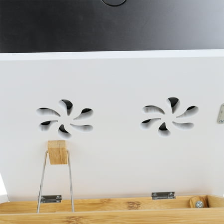 Mind Reader - Bamboo Laptop Cooling Tray - White