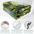 thumbnail image 4 of Queen Quilt Set 90''x96'', Forest Lightweight Bedspread Coverlet Set with 2 Pillow Shams, Nature Woodland Spring Scenic Green Trees Flower Breathable All Season Quilt Bedding for Bedroom/Guest Room, 4 of 9