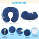 thumbnail image 4 of Almohada Para Viaje Tipo U Con Cojín De Cuello Xtellar Color azul, 4 of 4