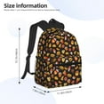 thumbnail image 4 of Haiem Burger Fries Lightweight Backpack for School, Classic Basic Water Resistant Casual Daypack for Travel with Bottle Side Pockets, 4 of 8