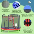thumbnail image 4 of Outsunny 7FT Heavy-Duty Trampoline for Kids Outdoor Toys, Small Backyard 7' Trampoline with Net, Exercise Toy for Kids 3-12, Red, 4 of 9