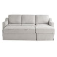 thumbnail image 4 of Serta Hampstead Convertible Sofa in Linen Beige Fabric Upholstery, 4 of 17