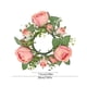 thumbnail image 3 of CaiYueKe Artificial Rose Garland Candle Ring Holder, Floral Candle Wreath Decor for Wedding Table Centerpiece Party Home Decorations, Faux Greenery Candle Surround Decorative Arrangement, 3 of 7