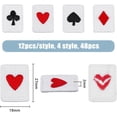 thumbnail image 2 of 48 parches de poliéster de 4 estilos para naipes, para planchar o coser, con apliques de póker, con corazones rojos y negros, con diamantes y espadas., 2 of 6