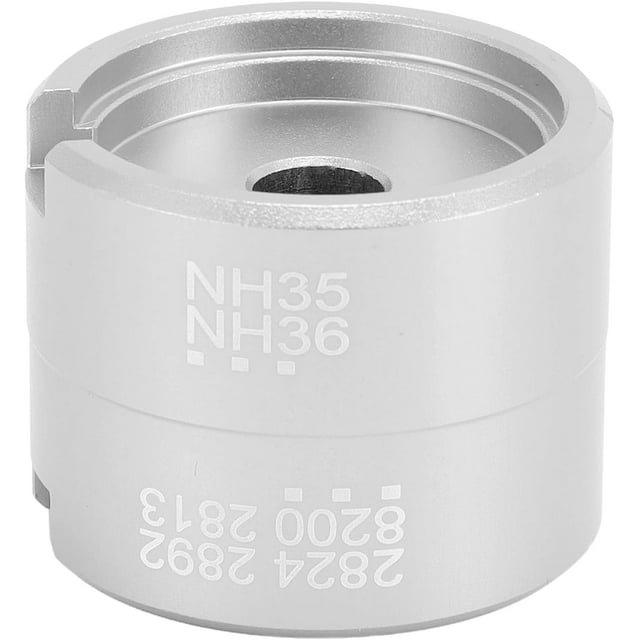 HUGFEGWE Watch Movement Holder, Aluminum Versatile Multi Functional Movement Holder Repair Tool, Sturdy Support Watch Modding Tool for 2824, 2892, 8200, 2813, NH35, NH36 Movements (Silver) UA824-0501