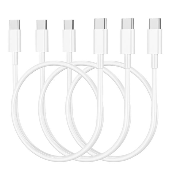 Portable 1ft 3-Pack USB C to USB C Fast Charging Cable,goldove 60W Charger Cord