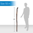 thumbnail image 5 of Bastón de madera natural RMS - Bastón de senderismo artesanal de 140 cm - Ideal para personas con discapacidad o movilidad reducida (mango acanalado, 140 cm), 5 of 5