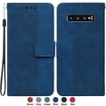 thumbnail image 2 of For Samsung Galaxy S10 S 10 Case for Samsung Galaxy S10+ S10 Plus S10e Case Magnetic Geometric Textile Pattern Wallet Book Cover F12 for Galaxy S10e, 2 of 6