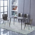 thumbnail image 2 of HOMYLIN Sillas de Comedor Set 4, Moderno Ante Tapizado Silla  sin Brazos Ocio con Patas de Oro Negro para la Cena Cocina Sala de Estar, Gris, 2 of 6