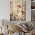 thumbnail image 2 of Designart "Herb Garden s Splendor in Red and Grey III" Floral Print on Natural Pine Wood, 2 of 5