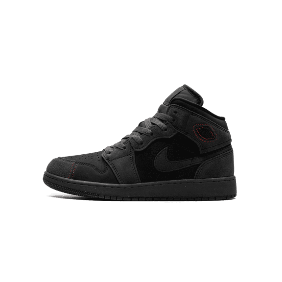 Jordan GRADE SCHOOL Air Jordan 1 Mid GS "BLACK SUEDE" FQ7742 001 from Stadium Goods