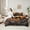 Orange Brown, variant on Manfei Safari Wolves 7pcs Bedding Comforter Set,Jungle Wildlife Queen Bedding Sets,Blue Black Queen Sheet Sets For Men Women,Breathable Home Decor Reversible