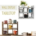 thumbnail image 4 of Wooden Mug Display Rack Wall Mounted Cup Holder with Dustproof Top Plate for Kitchen Coffee Cups and Shot Glasses, 4 of 6
